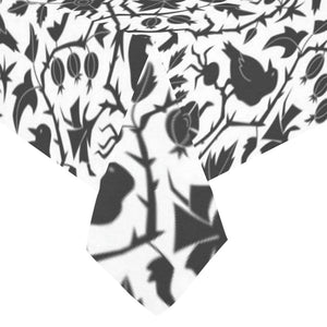 Crow dark floral pattern Tablecloth