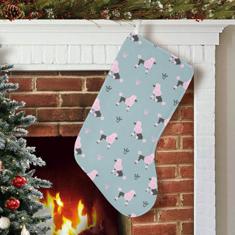 poodle dog pattern Christmas Stocking