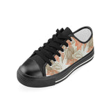 Cocoa beans Cocoa tree pattern Kids' Boys' Girls' Low Top Canvas Shoes Black