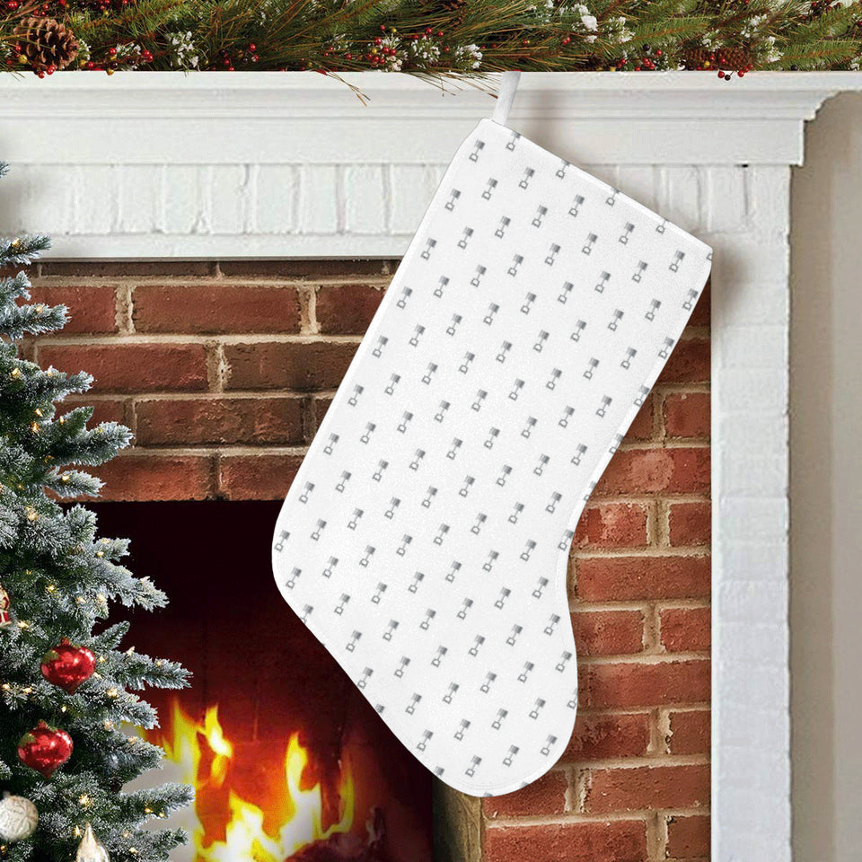 Engine Piston Background Pattern Print Design 01 Christmas Stocking