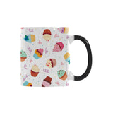 Cake cupcake design pattern Morphing Mug Heat Changing Mug