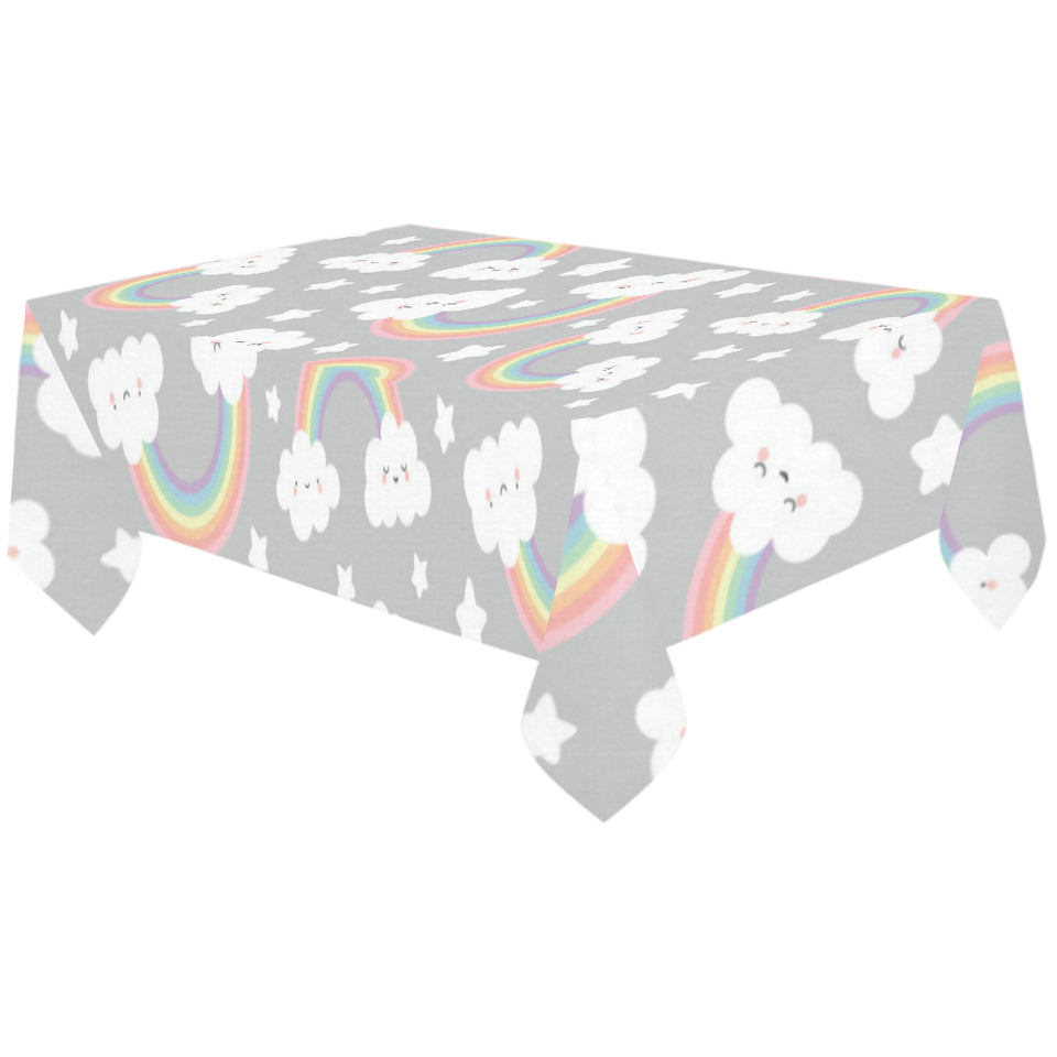 Cute rainbow clound star pattern Tablecloth