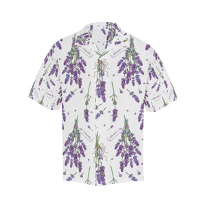 lavender flower design pattern Men's All Over Print Hawaiian Shirt