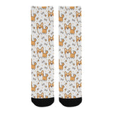 Cute corgi heart star bone pattern Crew Socks