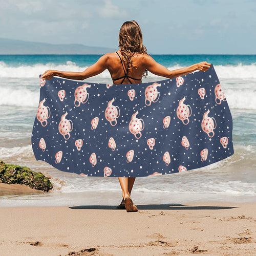 Tea pots Pattern Print Design 04 Beach Towel