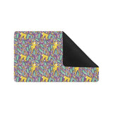 Cute yellow monkey leaves pattern Doormat