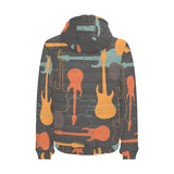electric guitars pattern Men's Padded Hooded Jacket