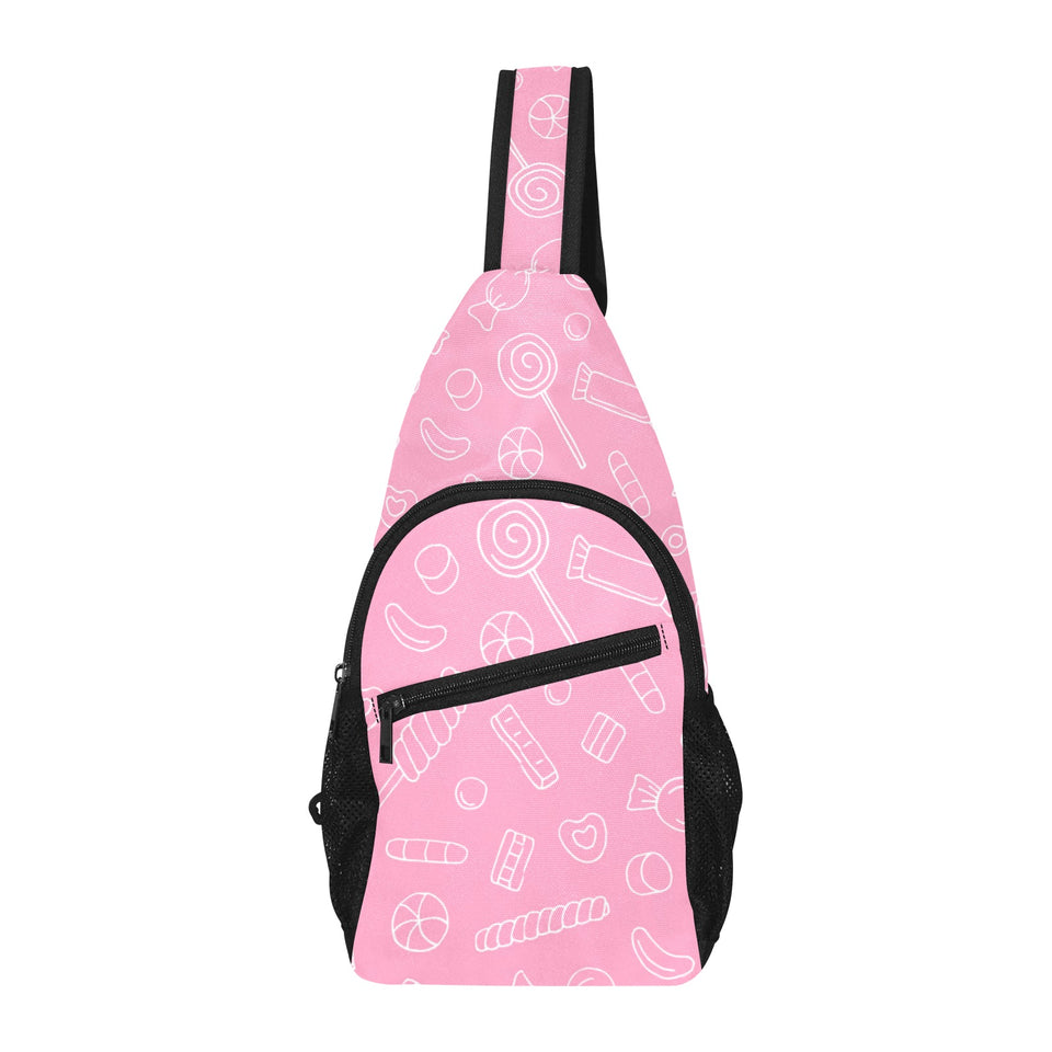 Sweet candy pink background All Over Print Chest Bag