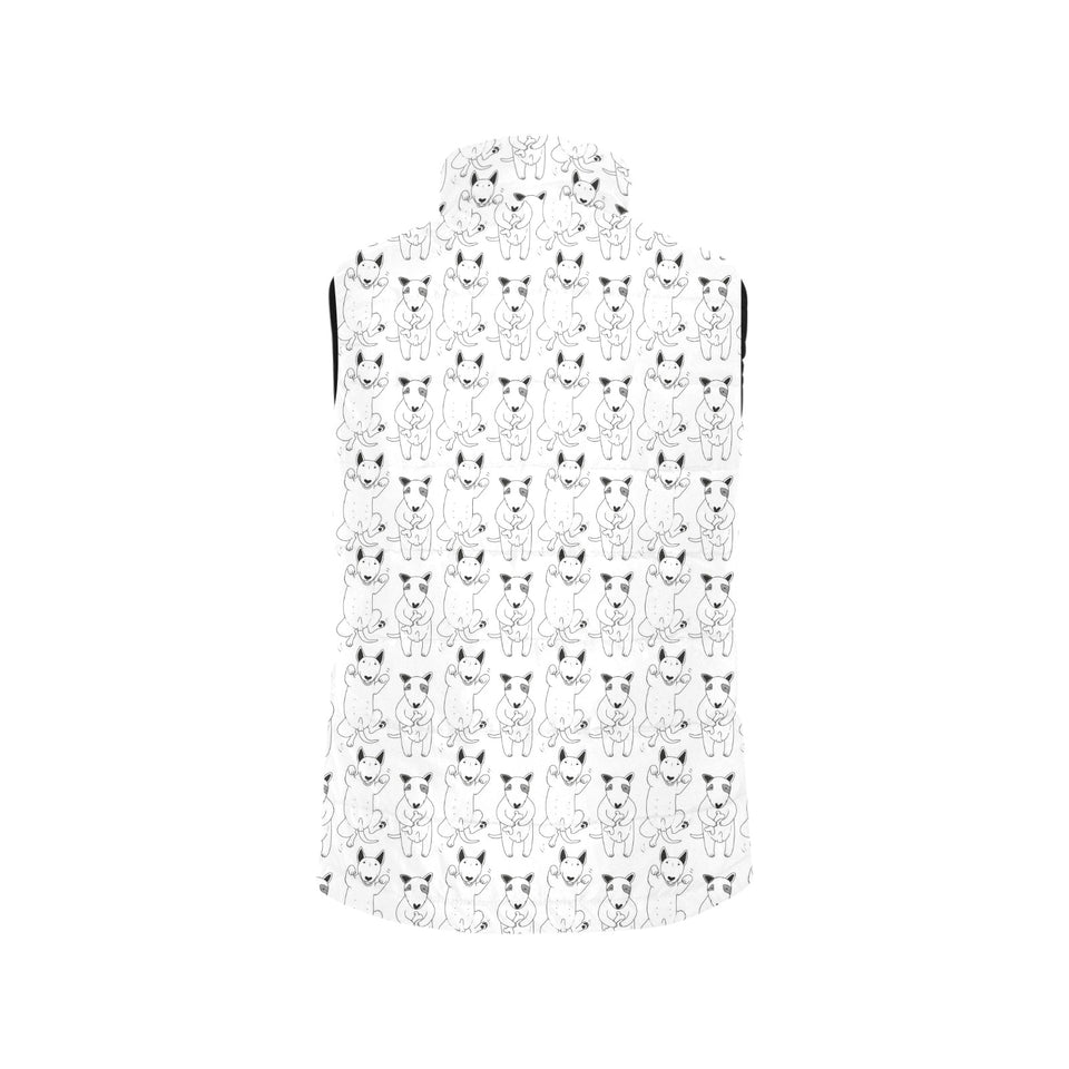 Bull Terrier Pattern Print Design 02 Men's Padded Vest