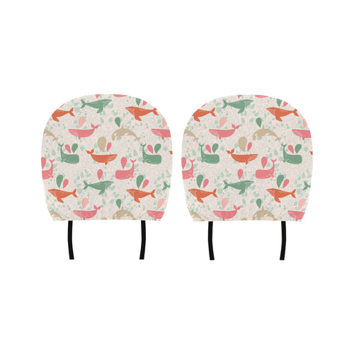 Cute whale pattern Car Headrest Cover