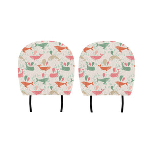Cute whale pattern Car Headrest Cover