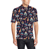 Colorful mushroom pattern Men's All Over Print Polo Shirt