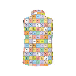 Chemistry Periodic Table Pattern Print Design 01 Men's Padded Vest