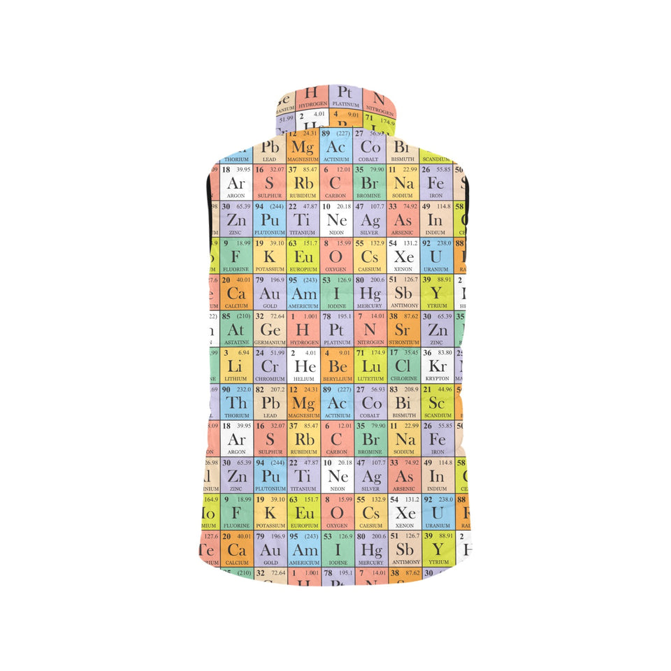 Chemistry Periodic Table Pattern Print Design 01 Men's Padded Vest