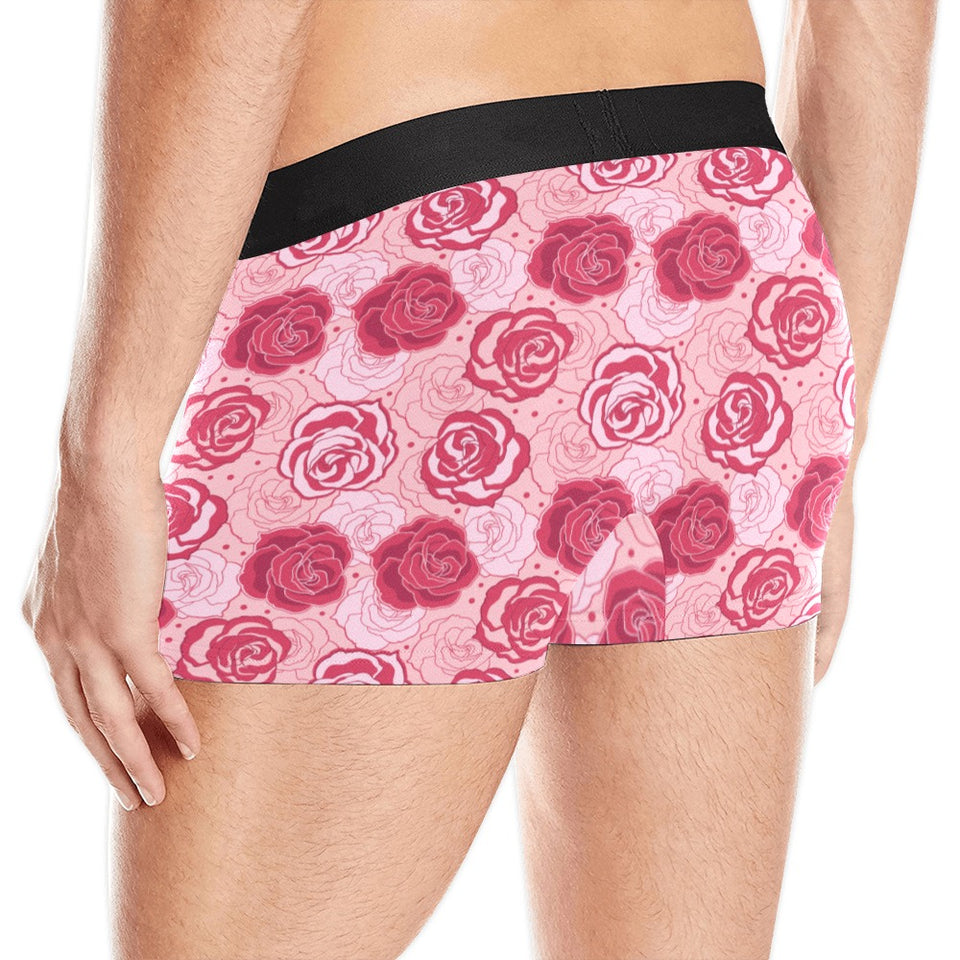 Rose Pattern Print Design 02 Men's All Over Print Boxer Briefs Men's Underwear