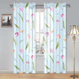 Watercolor Tulips pattern Gauze Curtain