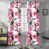 Toucan flower design pattern Gauze Curtain