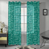 Math Pattern Print Design 01 Gauze Curtain