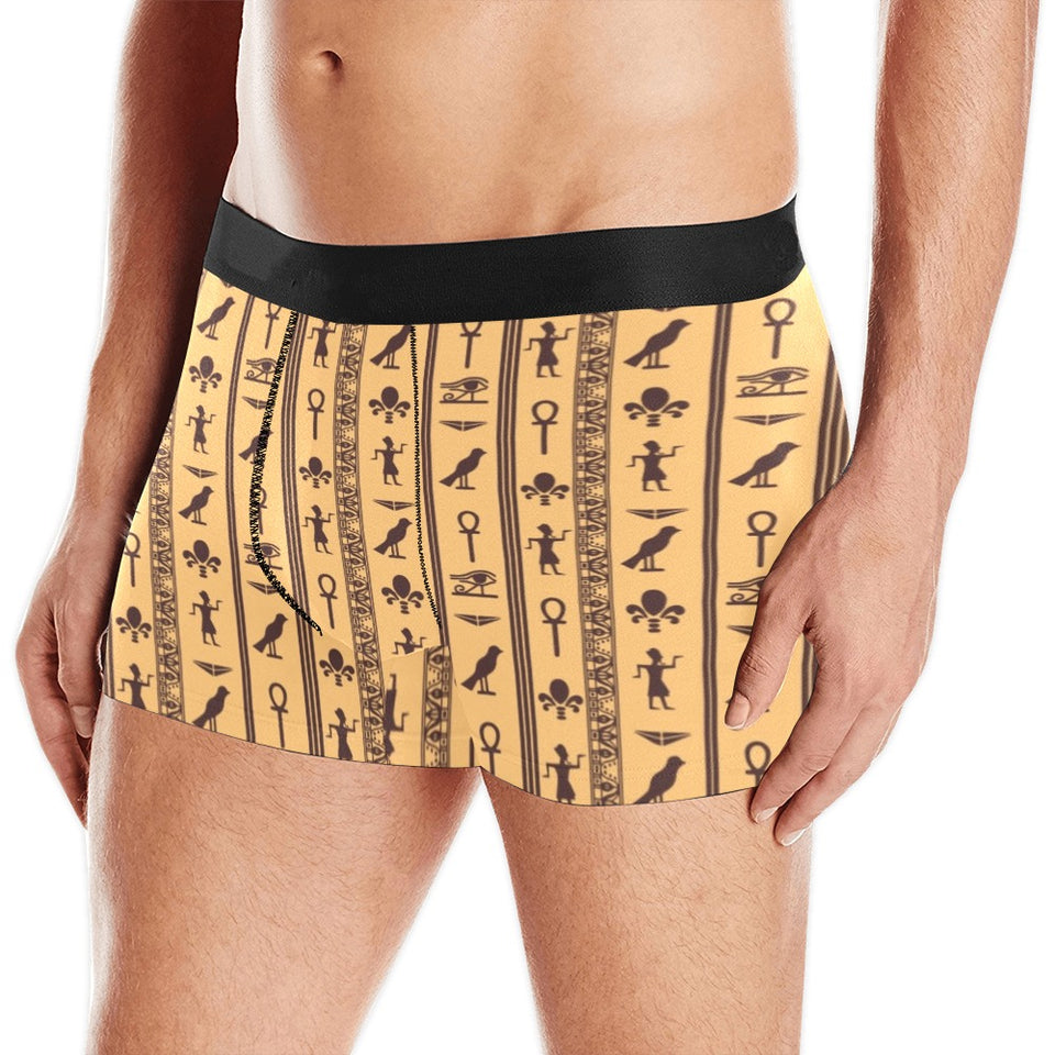 Egypt Hieroglyphics Pattern Print Design 02 Men's All Over Print Boxer Briefs Men's Underwear