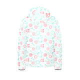 Clock time pattern blackground Kids' Boys' Girls' Padded Hooded Jacket