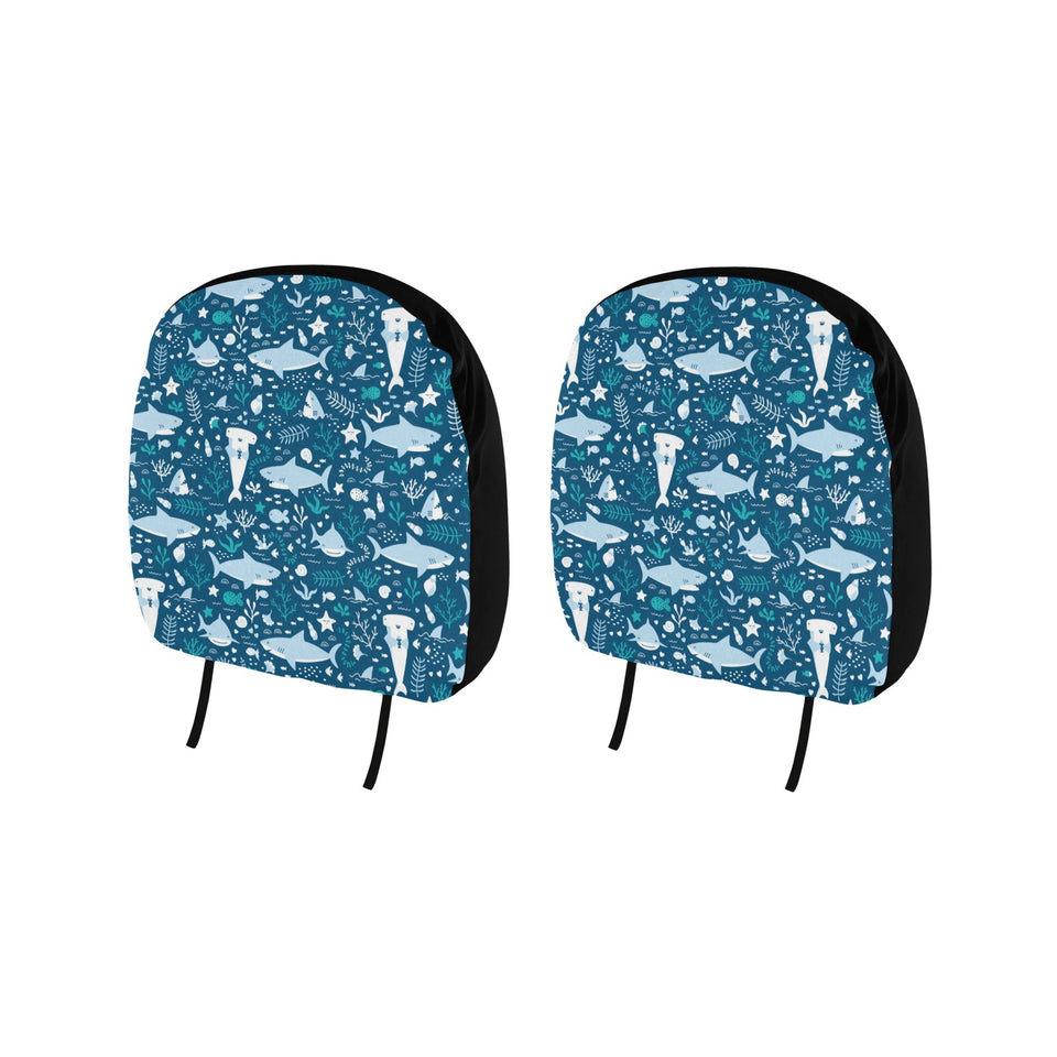 Cute shark pattern Car Headrest Cover