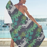 white bengal tigers tropical plant Beach Towel