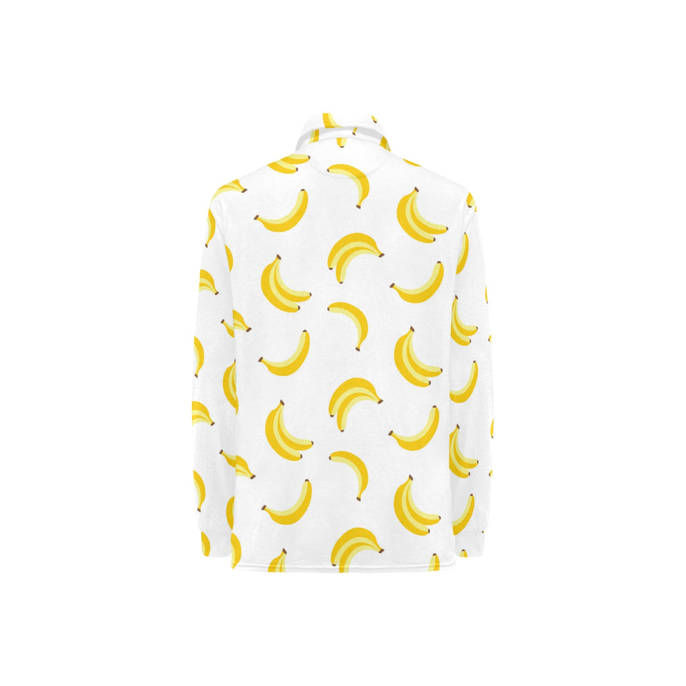 Banana pattern Women's Long Sleeve Polo Shirt