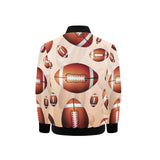 American football ball design pattern Kids' Boys' Girls' Bomber Jacket