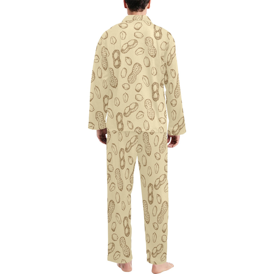 hand drawn peanuts pattern Men's Long Pajama Set