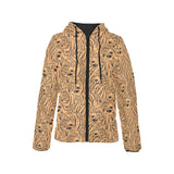 Bengal tigers pattern Women's Padded Hooded Jacket
