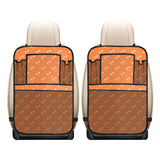 Engine Piston Orange Background Pattern Design 05 Car Seat Back Organizer