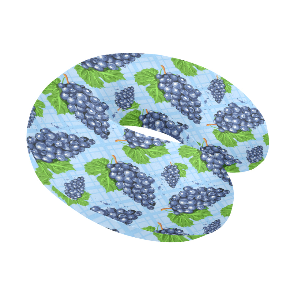 Watercolor grape pattern U-Shaped Travel Neck Pillow