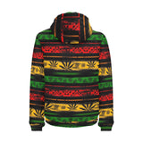 Canabis Marijuana Weed Pattern Print Design 04 Men's Padded Hooded Jacket