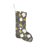 Beautiful gold autumn maple leaf pattern Christmas Stocking