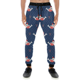 Cute sea lion seal christmas hat candy cane heart Unisex Casual Sweatpants