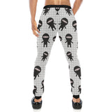 Ninja pattern plaid background Unisex Casual Sweatpants