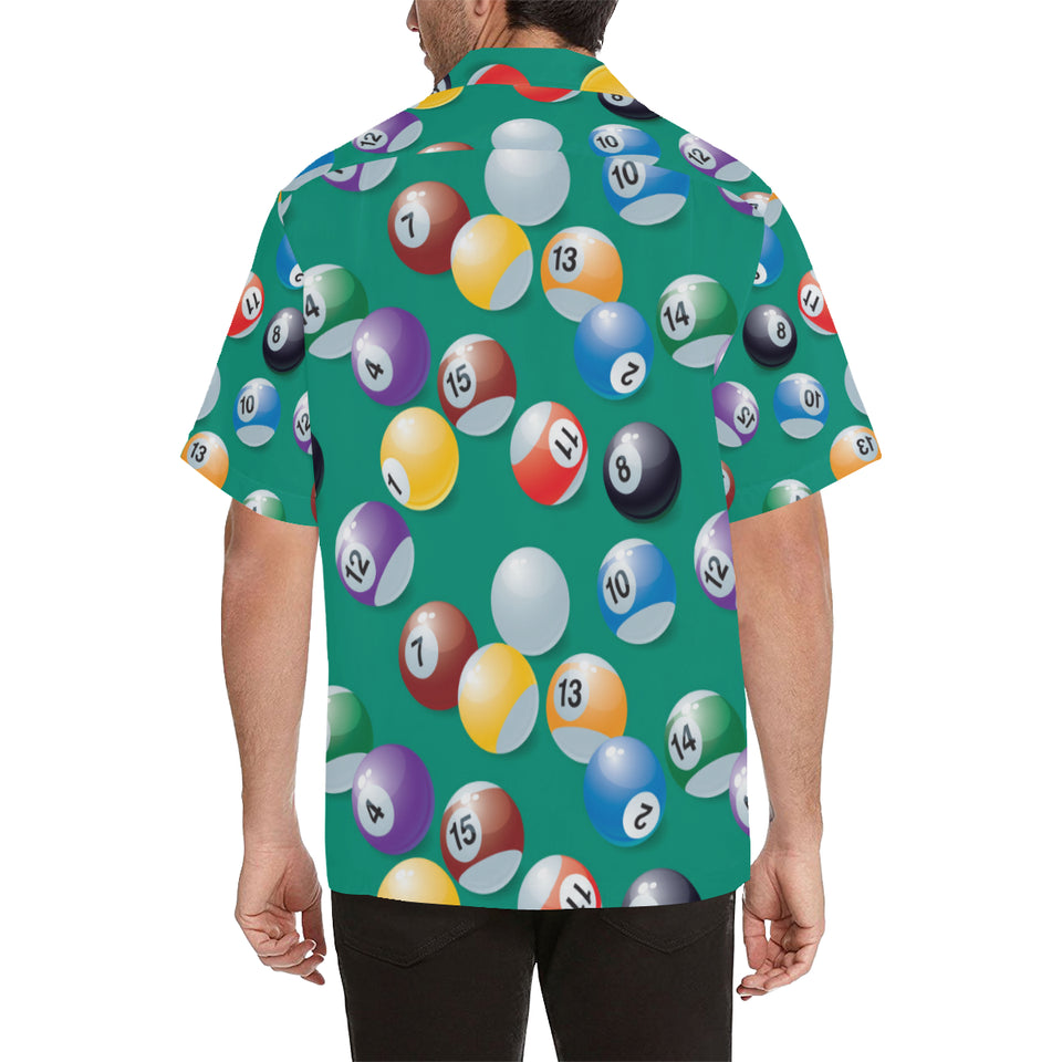 Billiard Ball Pattern Print Design 01 Men's All Over Print Hawaiian Shirt (Model T58)