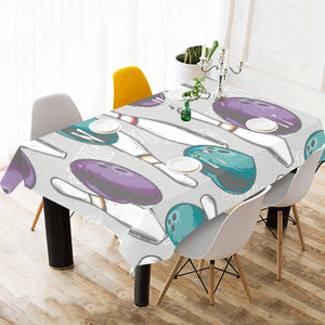 Bowling ball and pin gray background Tablecloth