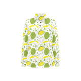 Durian pattern background Women's Long Sleeve Polo Shirt