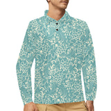 Classic Hand drawn Grape pattern Men's Long Sleeve Polo Shirt