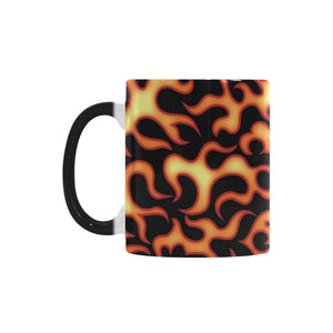 Fire flame dark pattern Morphing Mug Heat Changing Mug
