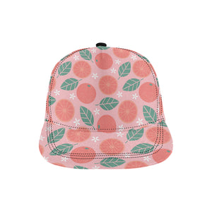 Grapefruit leaves flower pink background All Over Print Snapback Cap