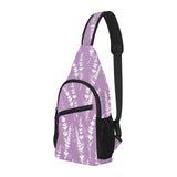 Lavender flowers purple pattern All Over Print Chest Bag