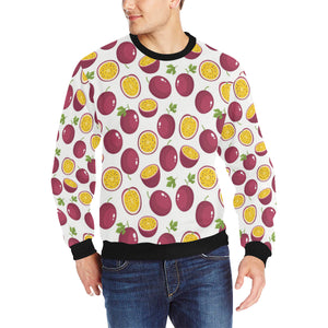 Passion fruit design pattern Men's Crew Neck Sweatshirt