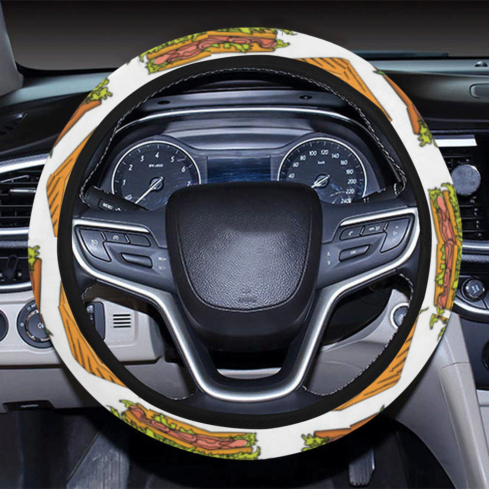 Sandwich Pattern Print Design 02 Car Steering Wheel Cover
