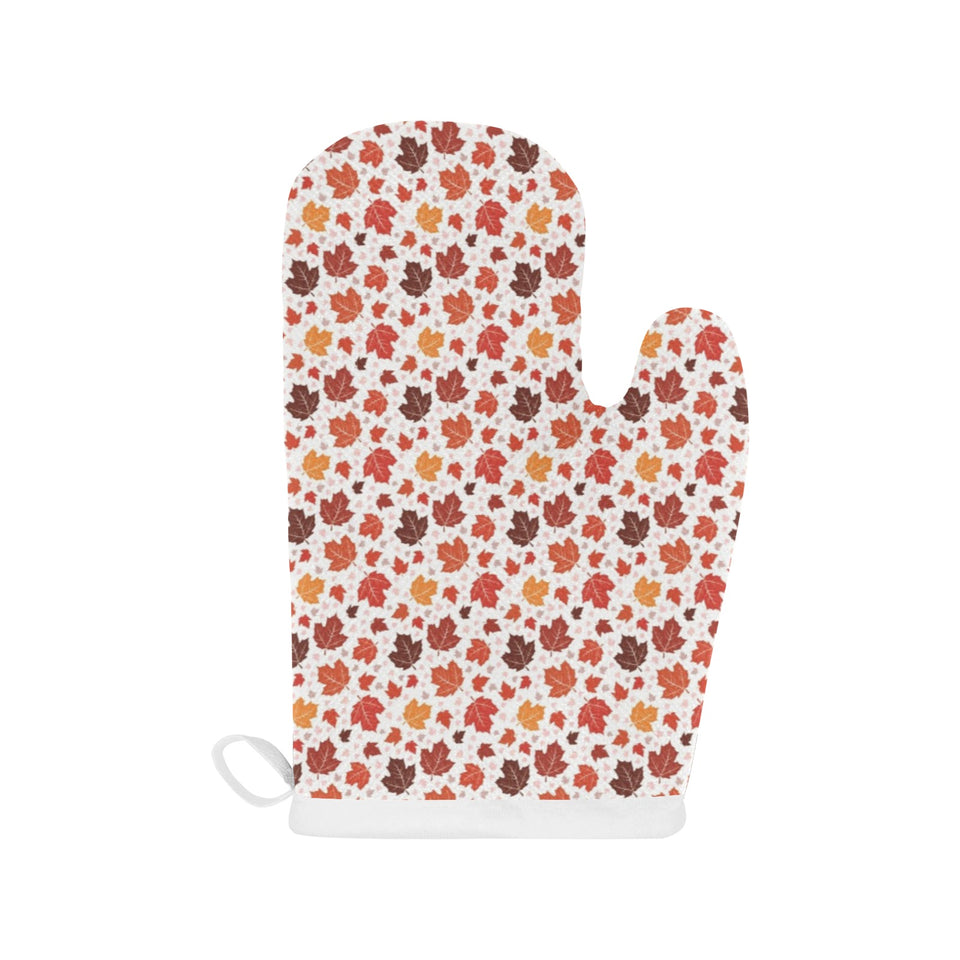 Colorful Maple Leaf pattern Heat Resistant Oven Mitts