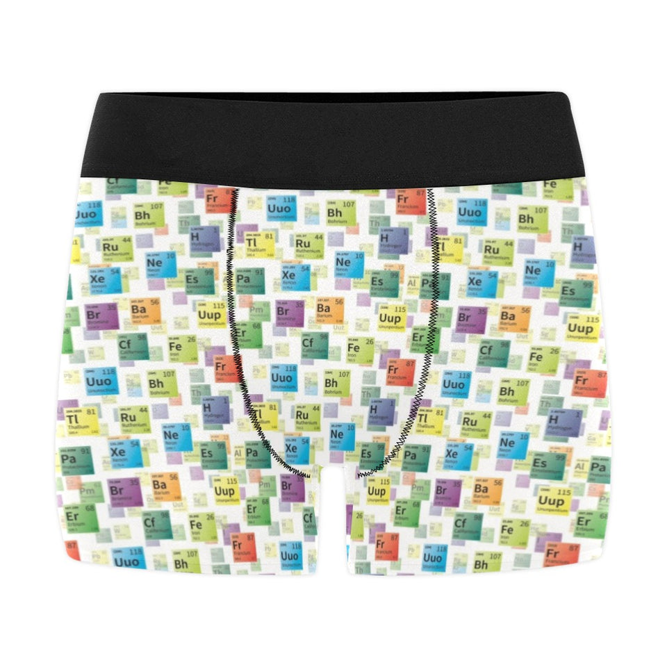 Chemistry Periodic Table Pattern Print Design 05 Men's All Over Print Boxer Briefs Men's Underwear