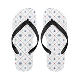 Anchor rudder nautical design pattern Unisex Flip Flops