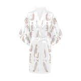 Cute sea otters pattern Women's Short Kimono Robe