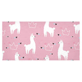 Llama Alpaca pink background Tablecloth